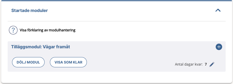 Steg 3 Vägar framåt